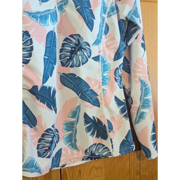 Tropical Floral Rash Guard Long Sleeve Swim Shirt Top UPF 50+ Size S - Picture 7 of 16